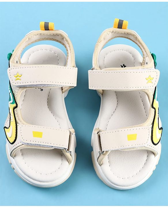 Cute Walk by Babyhug Velcro Closure Sandals with Applique - Black