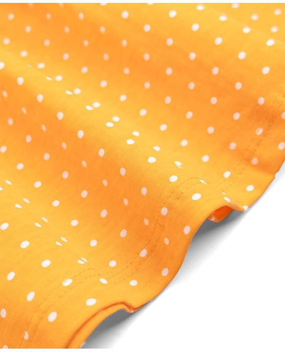 Babyhug Cotton Knit Onepiece Dress Polka Dot Multi Color 3-6 Months