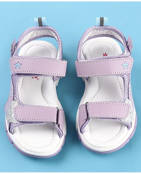 Cute Walk by Babyhug Velcro Closure Sandals with Floral Applique - Pink
