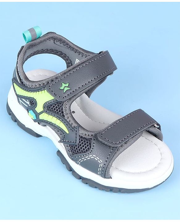 Cute Walk by Babyhug Velcro Closure Sandals with Applique -  Black