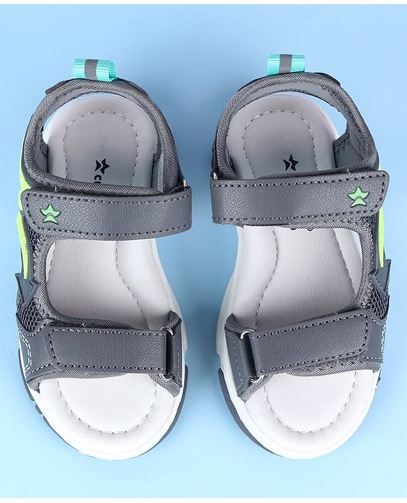 Cute Walk by Babyhug Velcro Closure Sandals with Applique -  Black