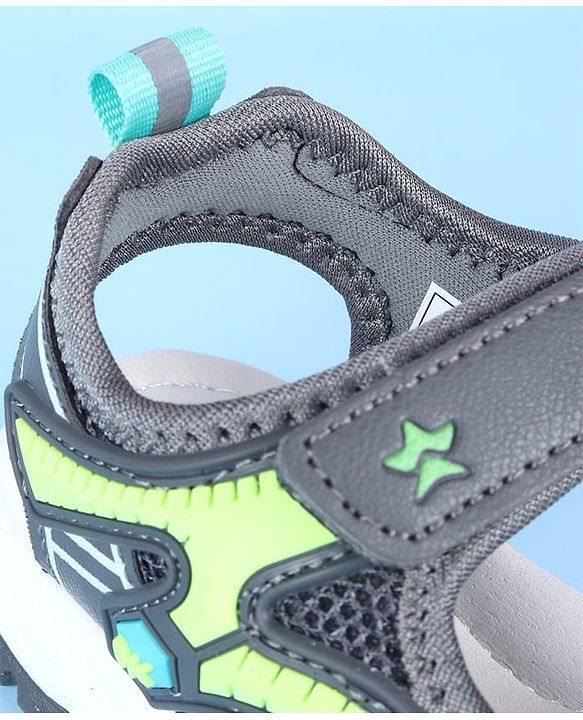 Cute Walk by Babyhug Velcro Closure Sandals with Applique -  Black