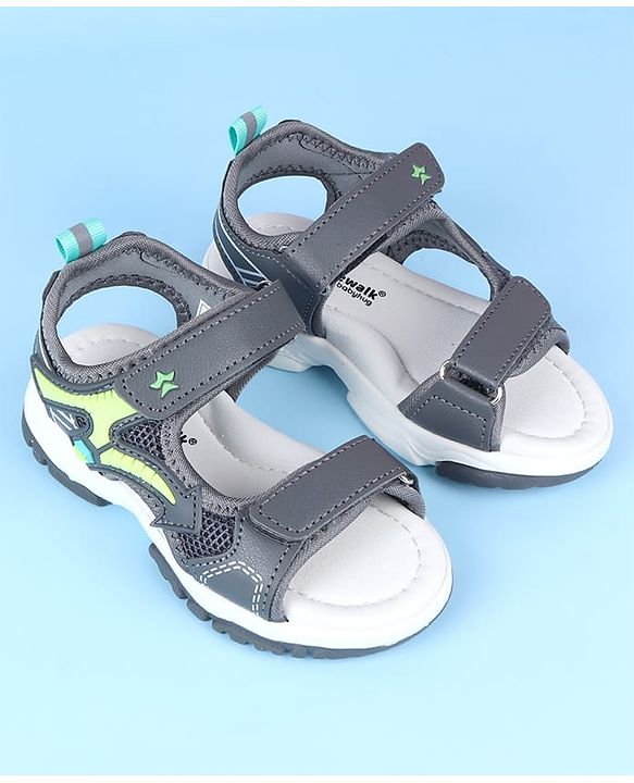 Cute Walk by Babyhug Velcro Closure Sandals with Applique -  Black