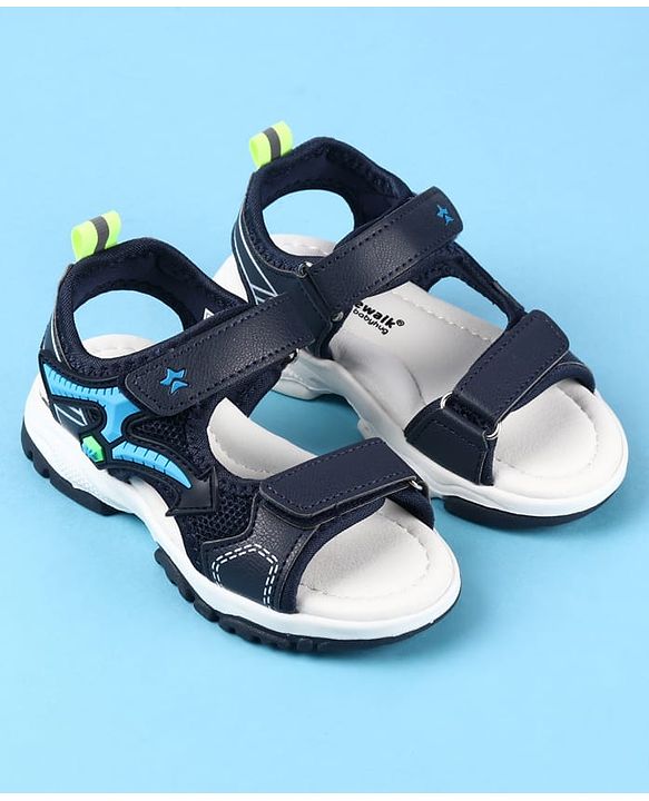 Cute Walk by Babyhug Velcro Closure Sandals - Grey