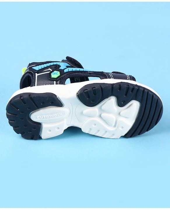 Cute Walk by Babyhug Velcro Closure Sandals - Grey