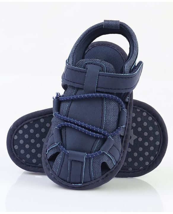 Cute Walk by Babyhug Velcro Closure Solid Colour Booties - Brown