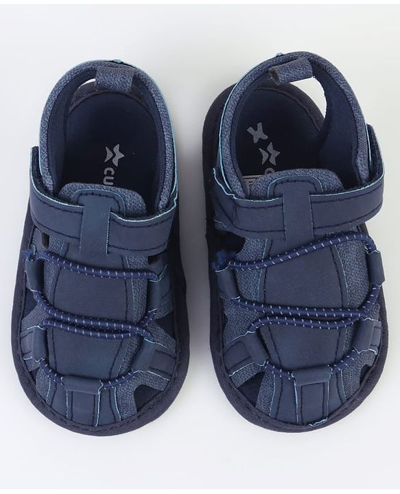 Cute Walk by Babyhug Velcro Closure Solid Colour Booties - Brown