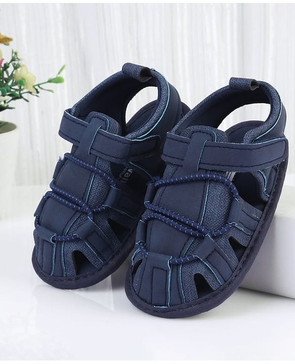 Cute Walk by Babyhug Velcro Closure Solid Colour Booties - Brown