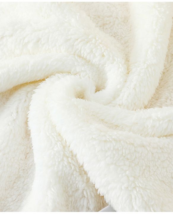 Babyhug Premium Hooded Knitted Blanket Sleeping Bag with Soft Fur Lining| Light Weight| Warm & Cozy Winter Wrapper| Machine Washable| Button Closure| 0 to 12 months| New Born Gifting - Grey