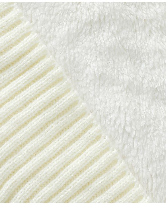 Babyhug Premium Hooded Knitted Blanket Sleeping Bag with Soft Fur Lining| Light Weight| Warm & Cozy Winter Wrapper| Machine Washable| Button Closure| 0 to 12 months| New Born Gifting - Grey