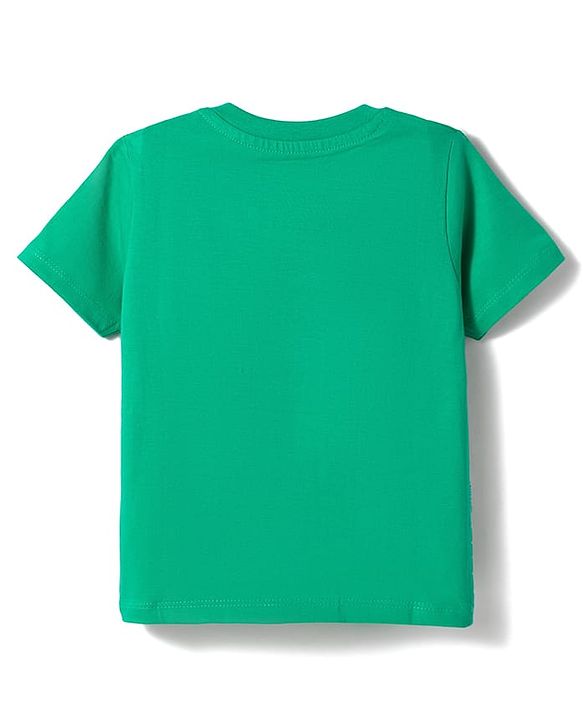 Babyhug Marvel Cotton Knit T-Shirt with Spider-Man Graphic Half Sleeves Round Neck GREEN 6-9 Months