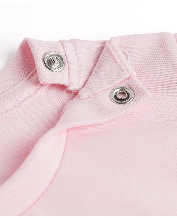 Babyhug Cotton Knit Half Sleeves Text Printed T-Shirt & Shorts Night Suit - Pink
