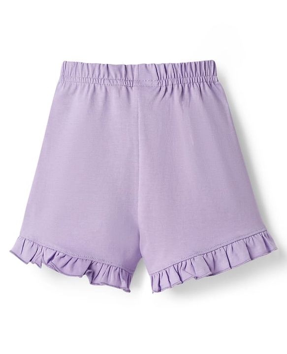 Babyhug Cotton Knit Half Sleeves Text Printed T-Shirt & Shorts Night Suit - Pink
