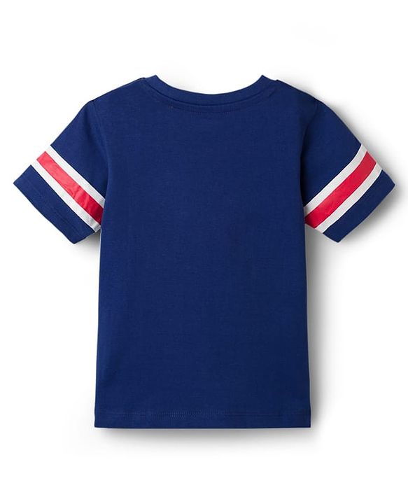 Babyhug Cotton Knit Half Sleeves T-Shirt With Text Print - Multicolor