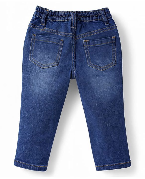 Babyhug Cotton Woven Full Sleeves Checks Shirt & Denim Jeans Set - Blue
