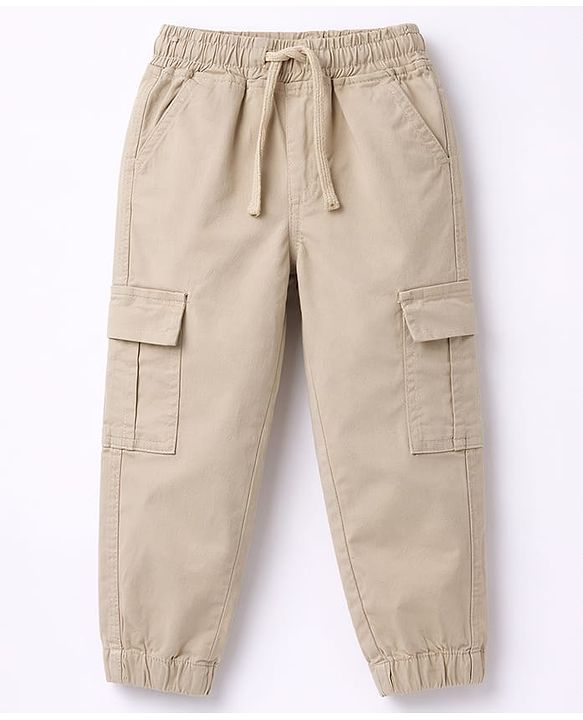 Babyhug Cotton Woven Full Sleeves Printed Shirt & Trouser Set - Navy Blue & Beige