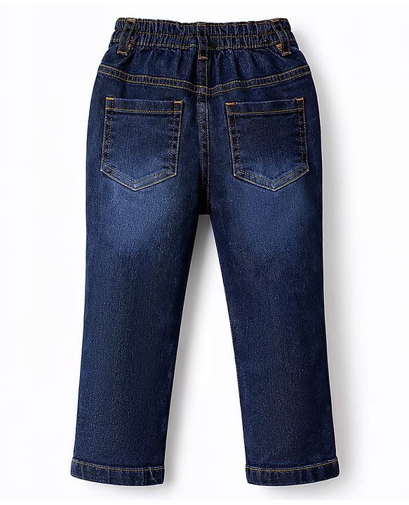 Babyhug Cotton Woven Full Sleeves Shirt & Denim Jeans Set With Checks - Yellow & Blue