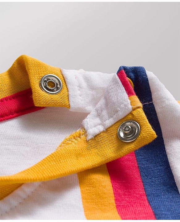 Babyhug 100% Cotton Knit Half Sleeves Sports Theme Printed T-Shirt - Multicolour