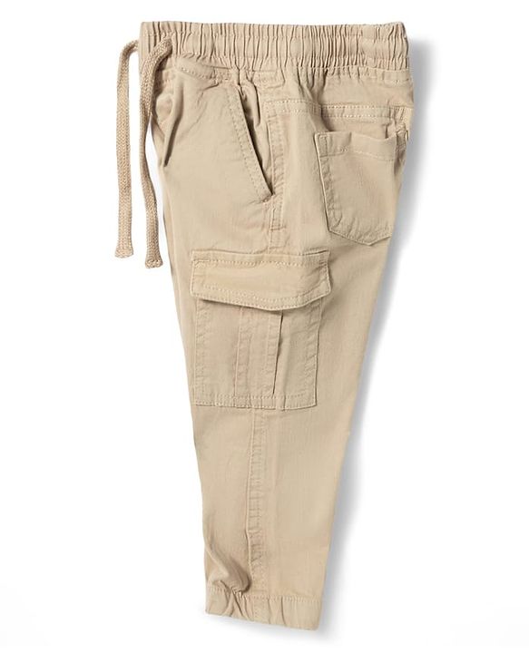 Babyhug Cotton Woven Full Sleeves Checkered Shirt & Trouser Set - Beige