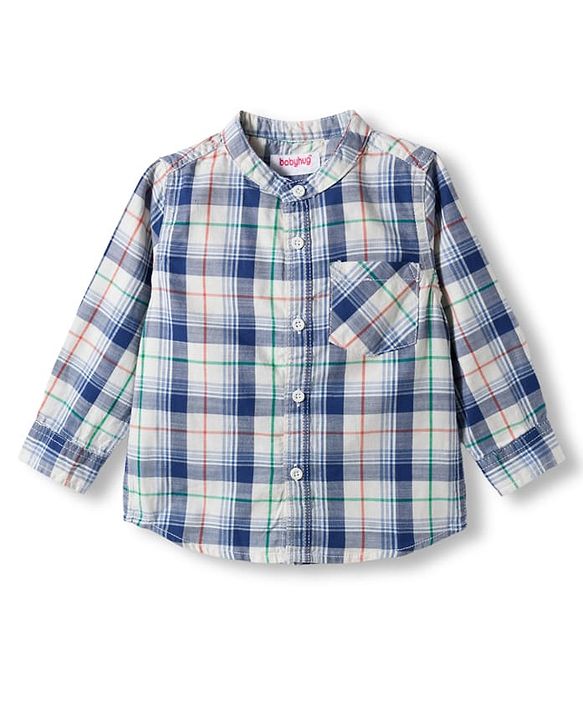Babyhug Cotton Woven Full Sleeves Checks Shirt & Denim Jeans Set - Multicolor