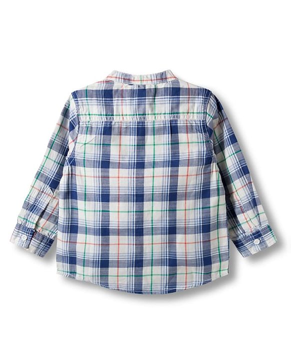 Babyhug Cotton Woven Full Sleeves Checks Shirt & Denim Jeans Set - Multicolor