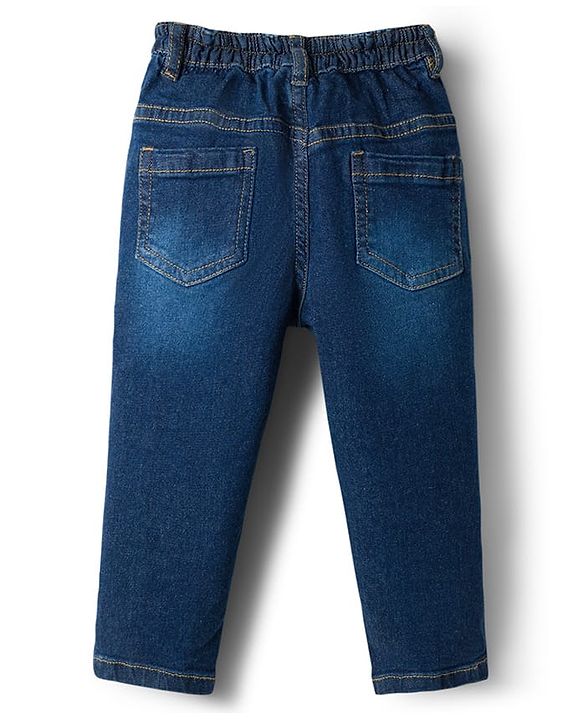 Babyhug Cotton Woven Full Sleeves Checkered Shirt & Denim Jeans Set - Blue