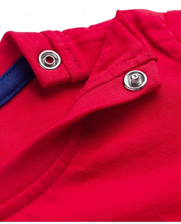Babyhug 100% Cotton Knit Half Sleeves Text Printed T-Shirt - Red