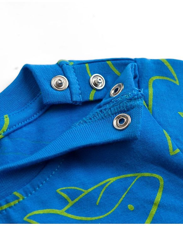 Babyhug Cotton Knit Full Sleeves Sea Life Printed Co-Ords T-Shirt & Pyjama Night Suit - Blue