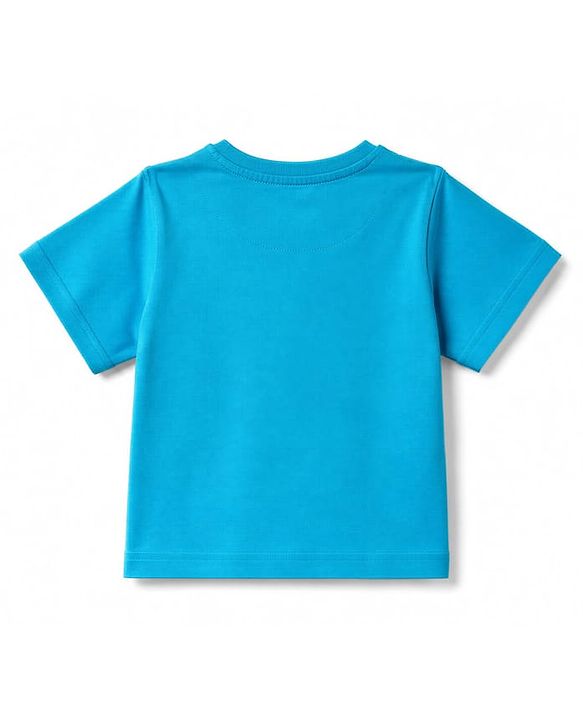 Pine Kids 100% Cotton Knit Text & Sports Theme Printed T-Shirt - Blue