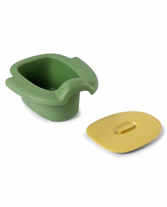 Babyhug Dino Baby Potty Chair - Yellow| Comfortable Seating with Backrest| Non-Slip Base| Easy to Clean Removable Bowl| Splash Guard| Lightweight & Portable | Toddler Potty Training Seat
