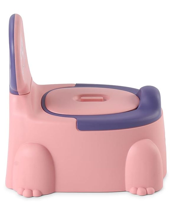 Babyhug Dino Baby Potty Chair - Yellow| Comfortable Seating with Backrest| Non-Slip Base| Easy to Clean Removable Bowl| Splash Guard| Lightweight & Portable | Toddler Potty Training Seat
