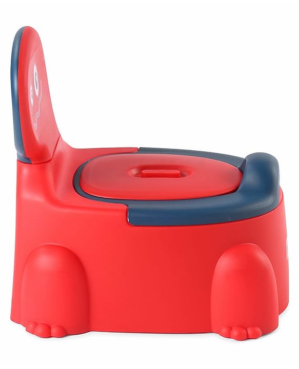 Babyhug Dino Baby Potty Chair - Yellow| Comfortable Seating with Backrest| Non-Slip Base| Easy to Clean Removable Bowl| Splash Guard| Lightweight & Portable | Toddler Potty Training Seat