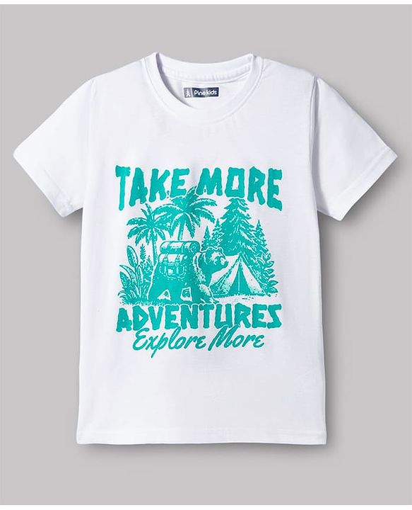 Pine Kids Cotton Knit Half Sleeves Beach & Sports Theme Printed T-Shirts Pack Of 5 - Multicolour