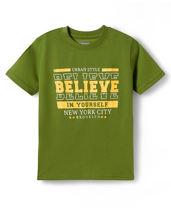 Pine Kids Cotton Knit Half Sleeves Beach Theme & Text Printed T-Shirts Pack Of 5 - Multicolour