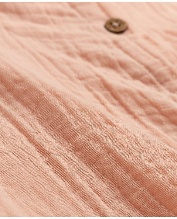 Babyhug Cotton Woven Top Sleeveless with Schiffli Detailing PEACH 6-9 Months