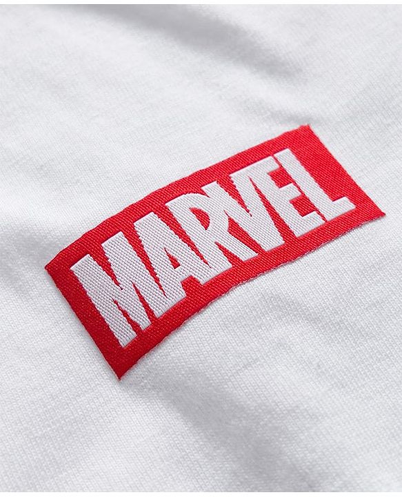 Pine Kids Marvel Single Jersey Knit Half Sleeves T-Shirt with Avengers Graphic - White