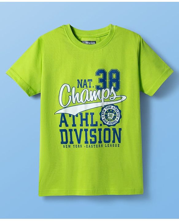 Pine Kids Cotton Knit Half Sleeves Sports Theme Printed T-Shirts Pack Of 5 - Multicolour