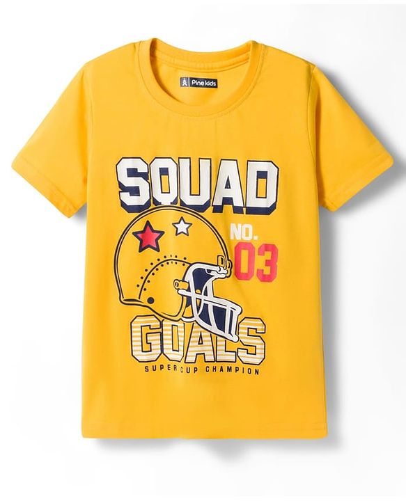 Pine Kids Cotton Knit Half Sleeves beach Theme & Text Printed T-Shirts Pack Of 5 - Multicolour