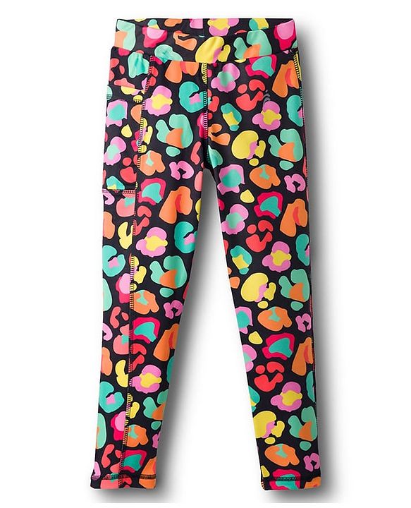 Pine Active Knit Full Length Super Stretch Printed Leggings - Multicolor