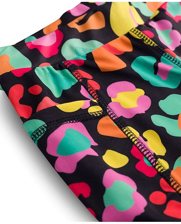 Pine Active Knit Full Length Super Stretch Printed Leggings - Multicolor