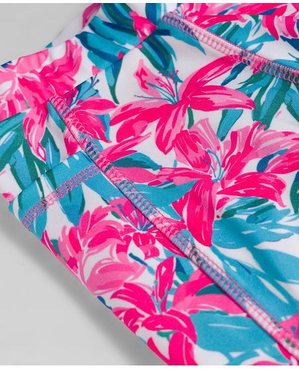 Pine Active Knit Full Length Floral Printed Super Stretch Leggings - Multicolour