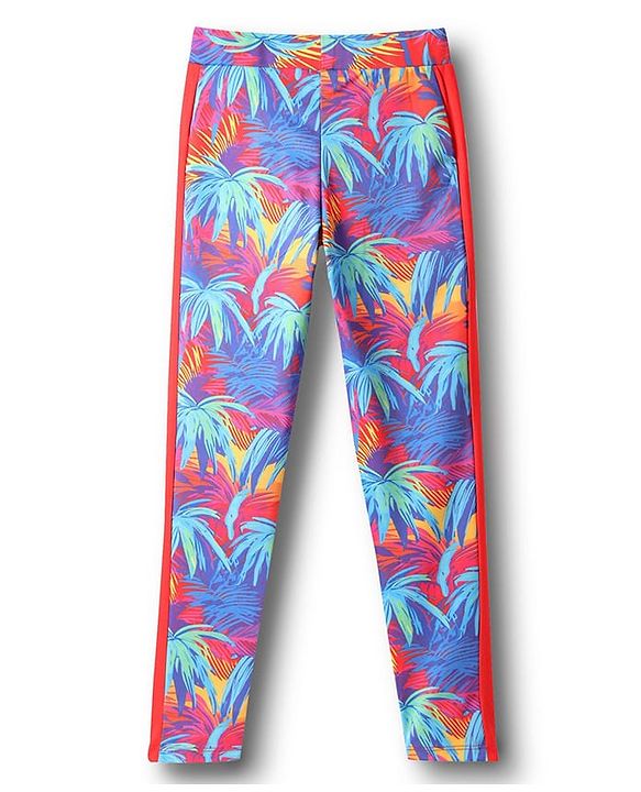 Pine Active Knit Full Length Super Stretch Printed Leggings - Multicolor