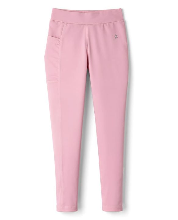 Pine Active Knit Full Length Premium Ultra Comfort Super Stretch Aero Soft Leggings - Pink