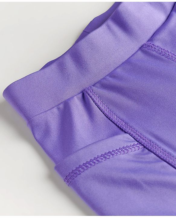 Pine Active Knit Solid Full Length Premium Ultra Comfort Super Stretch Aero soft Leggings - Purple