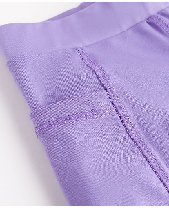 Pine Active Knit Solid Full Length Premium Ultra Comfort Super Stretch Aero soft Leggings - Purple