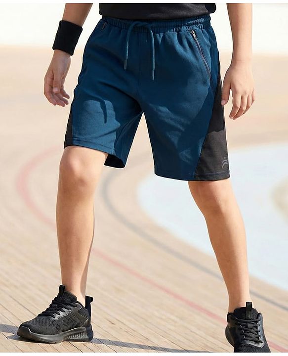 Pine Active Woven Ultra Light Cut N Sew Knee Length Shorts - Navy Blue