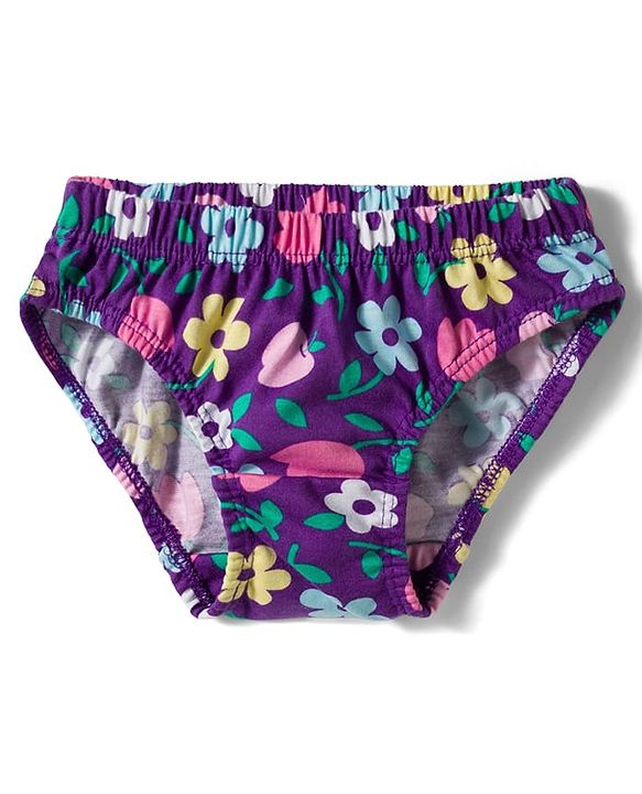 Babyhug 100% Cotton Knit Panties with Tropical Theme Print Pack of 3 - Multicolor
