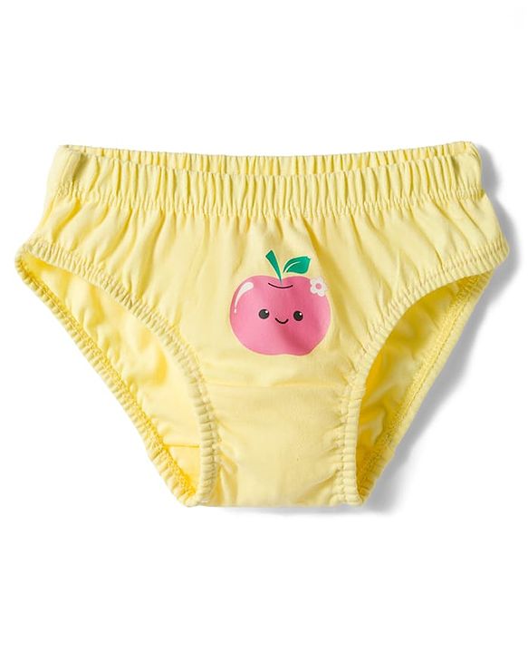 Babyhug 100% Cotton Knit Panties with Tropical Theme Print Pack of 3 - Multicolor