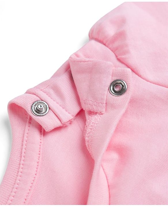 Babyhug Cotton Knit Half Sleeves T-Shirt with Text Foil Detailing - Pink