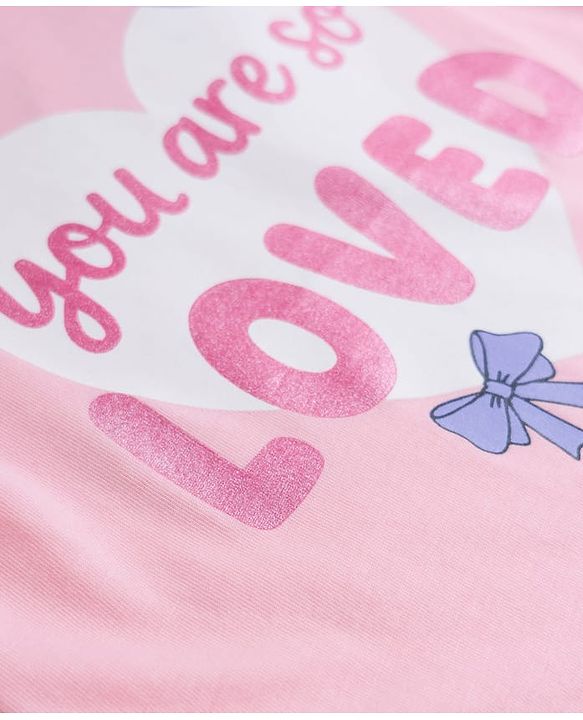 Babyhug Cotton Knit Half Sleeves T-Shirt with Text Foil Detailing - Pink